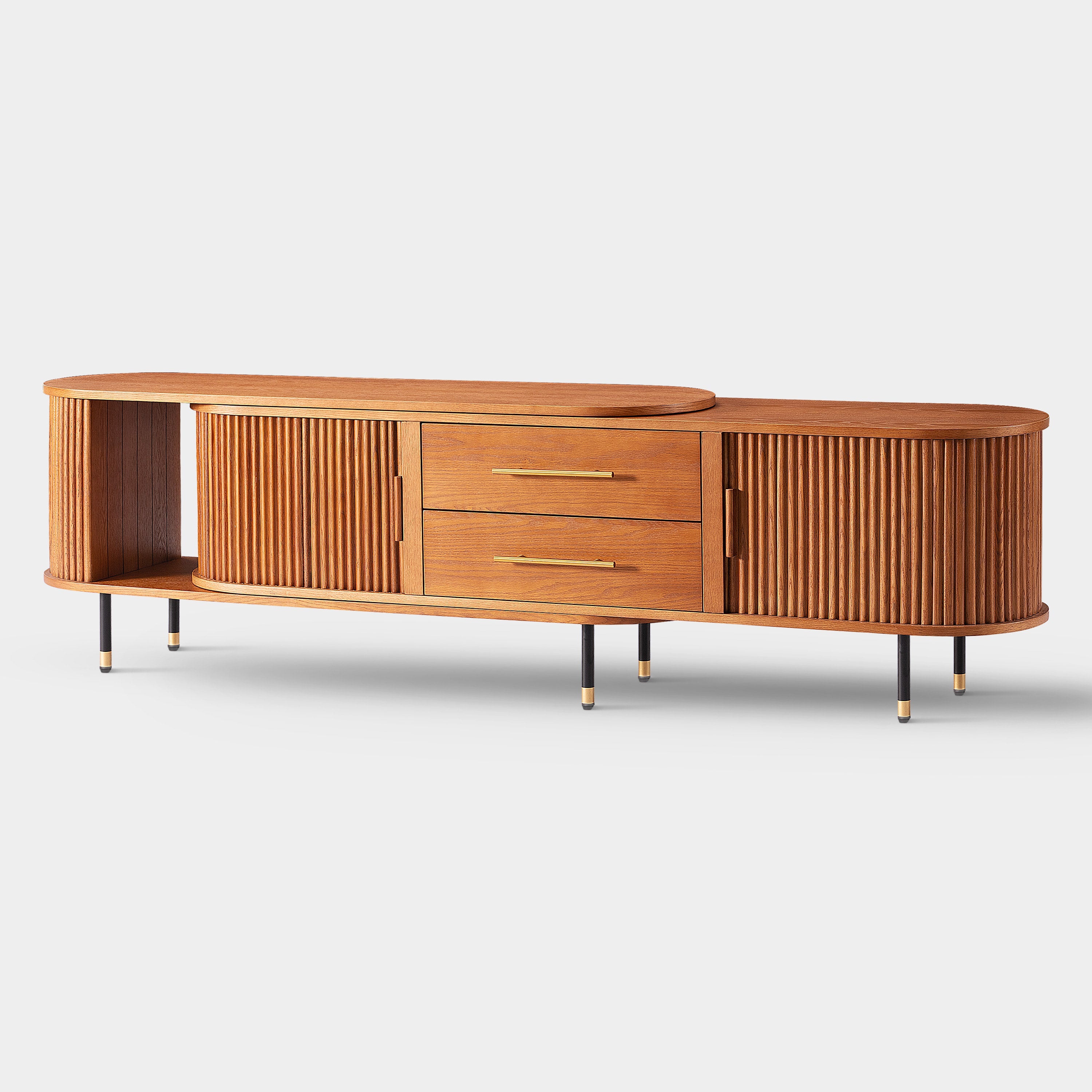 Rowan Oak Extendable Media Console 79"–114"