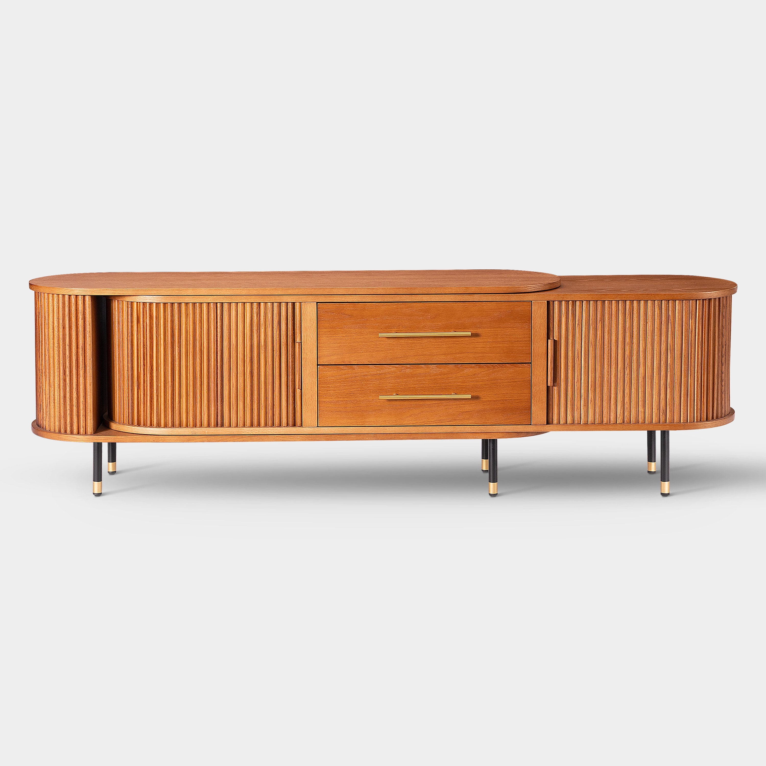 Rowan Oak Extendable Media Console 79"–114"