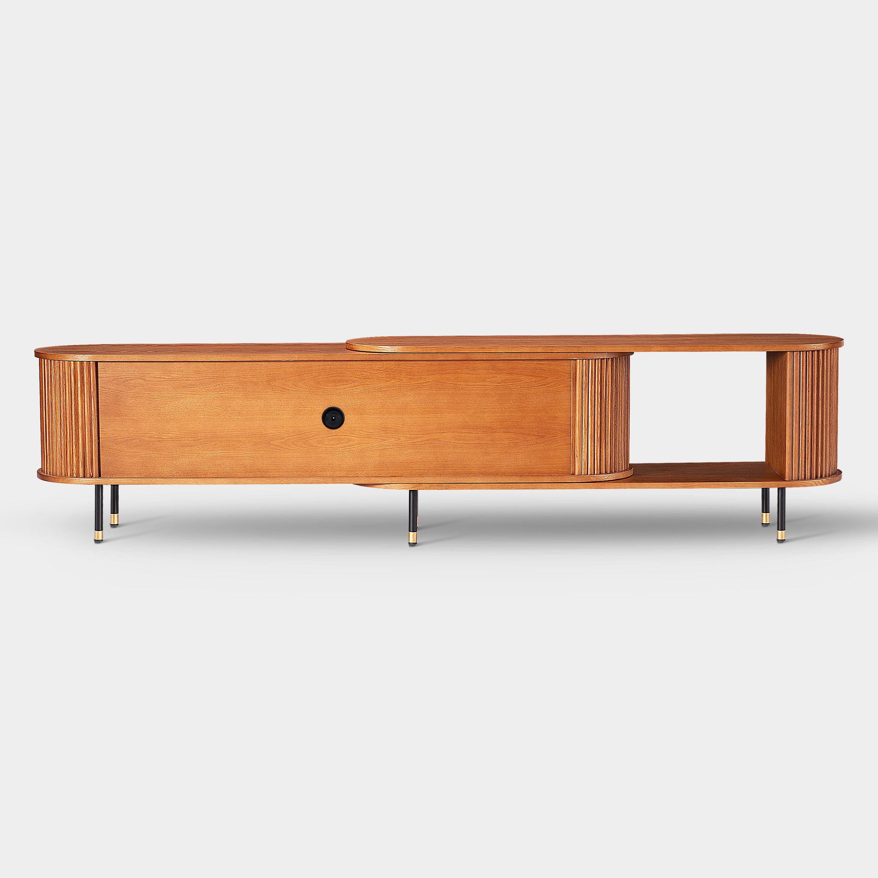 Rowan Oak Extendable Media Console 79"–114"