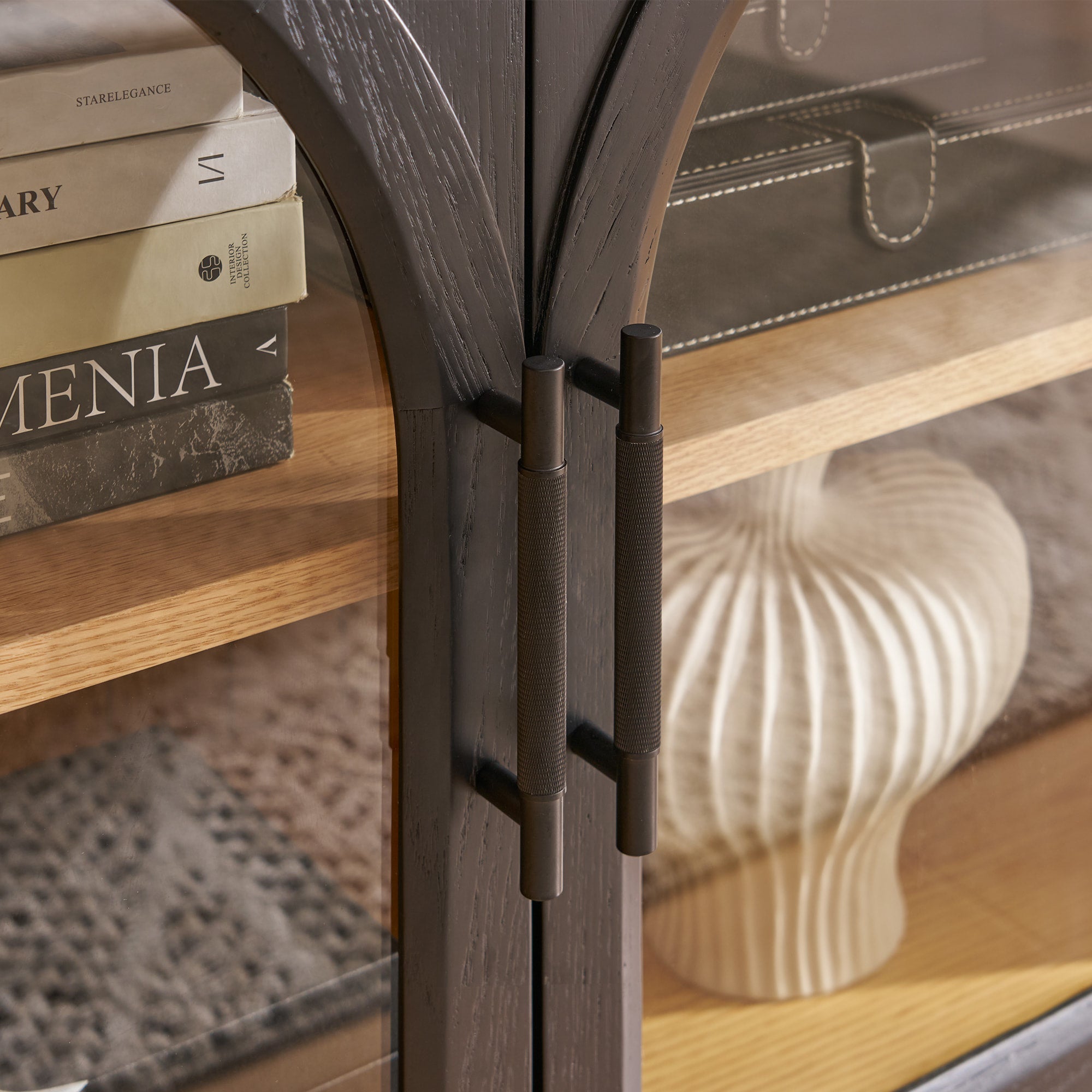 Elowen 80" Black Oak Media Console