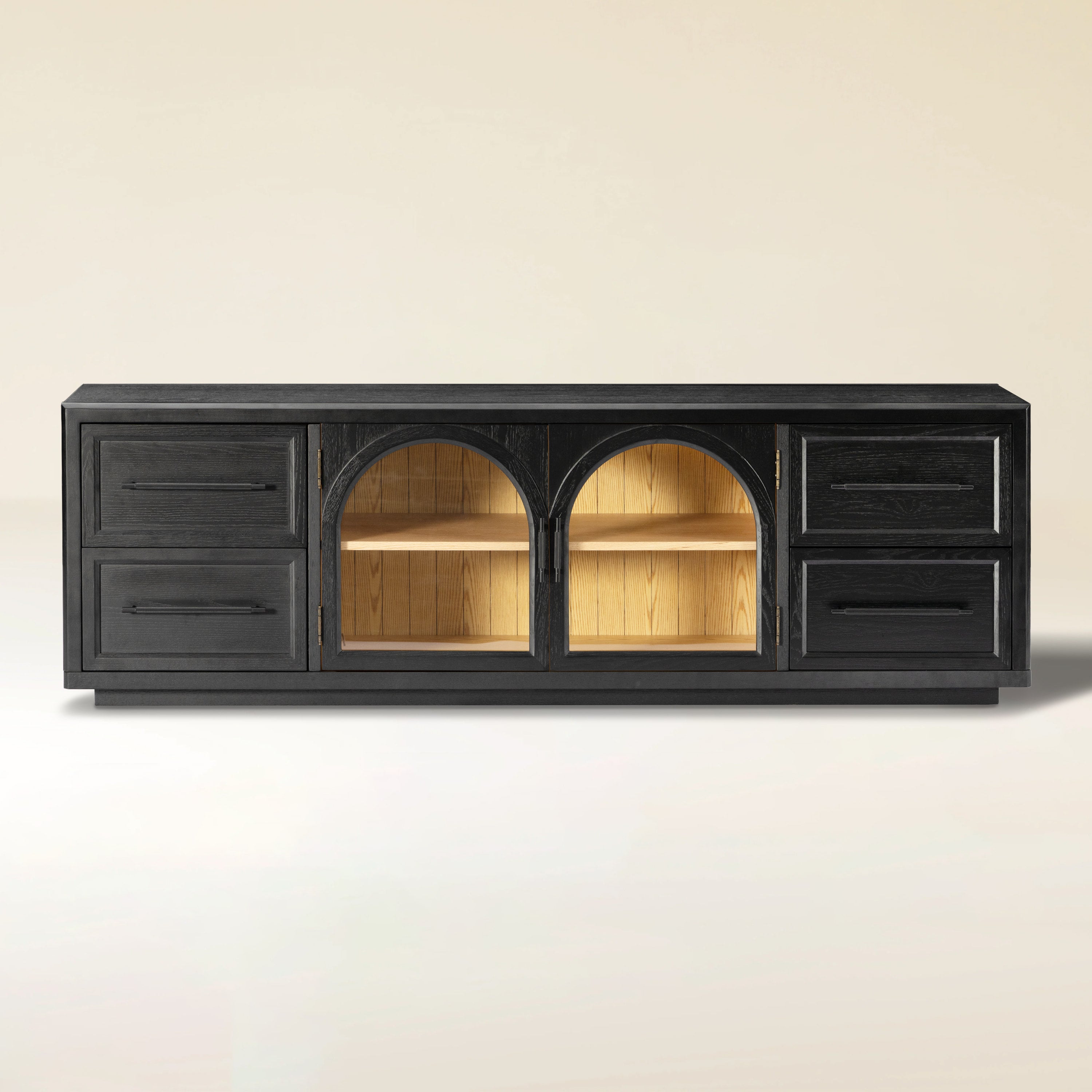 Elowen 80" Black Oak Media Console