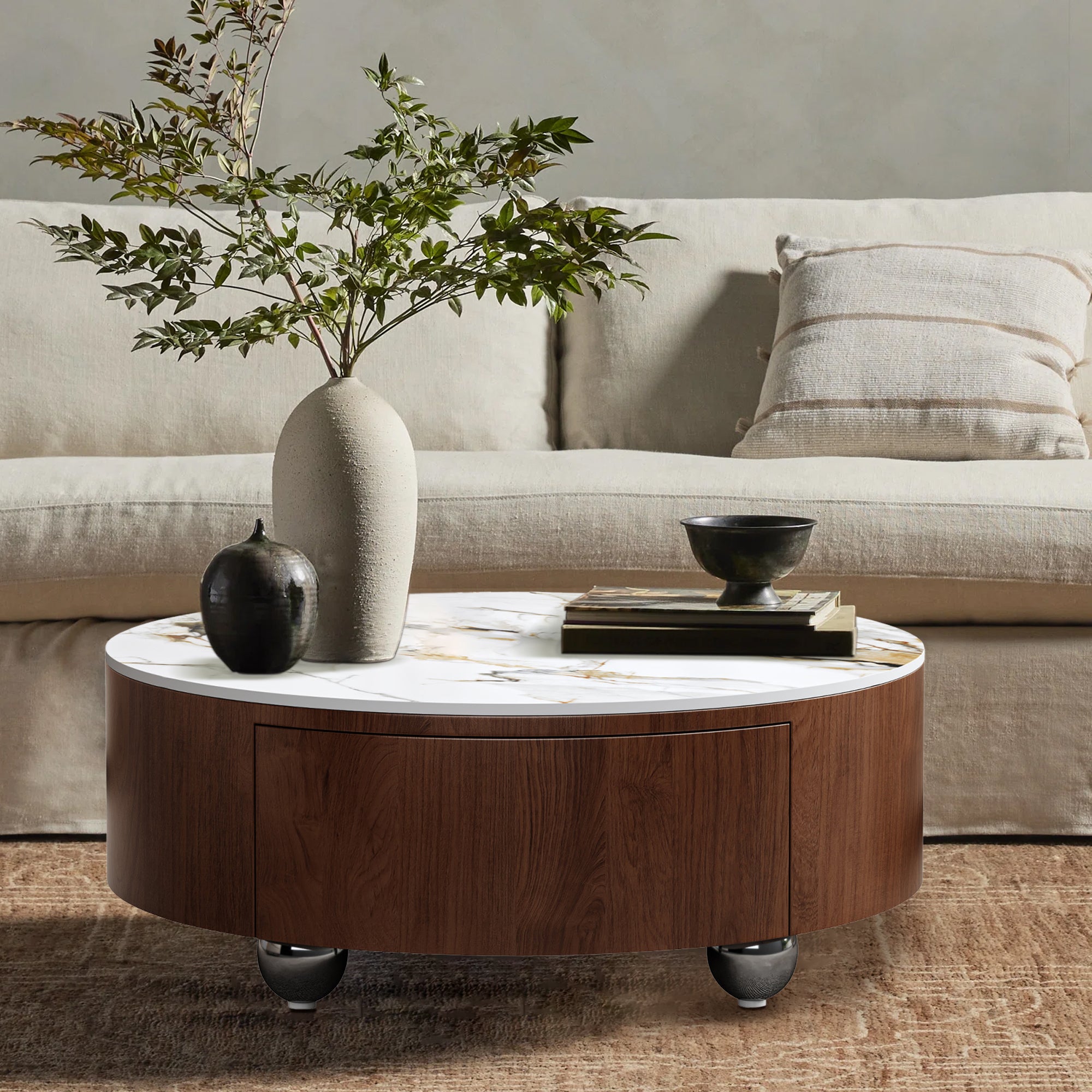 Pinney Round Coffee Table 35"